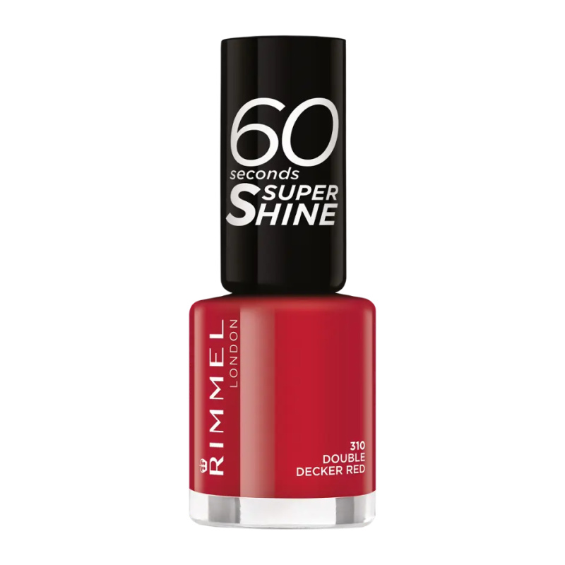 Rimmel 60 Seconds Super Shine lak na nehty odstín 310 Double Decker Red 8 ml