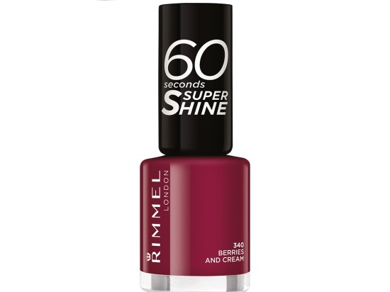 Rimmel 60 Seconds Super Shine lak na nehty odstín 340 Berries And Cream 8 ml