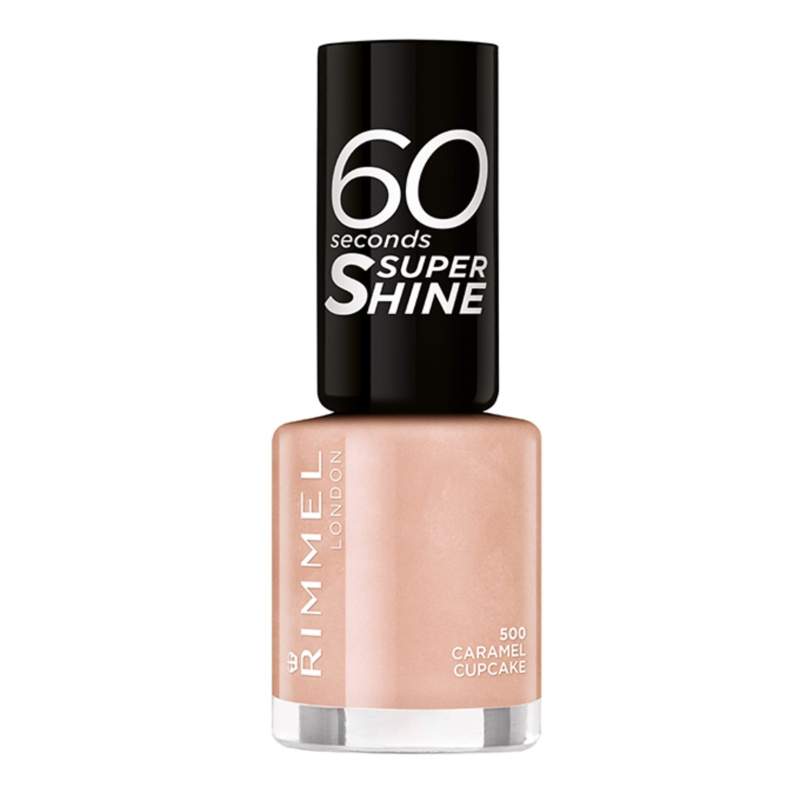 Rimmel 60 Seconds Super Shine lak na nehty odstín 500 Caramel Cupcake 8 ml