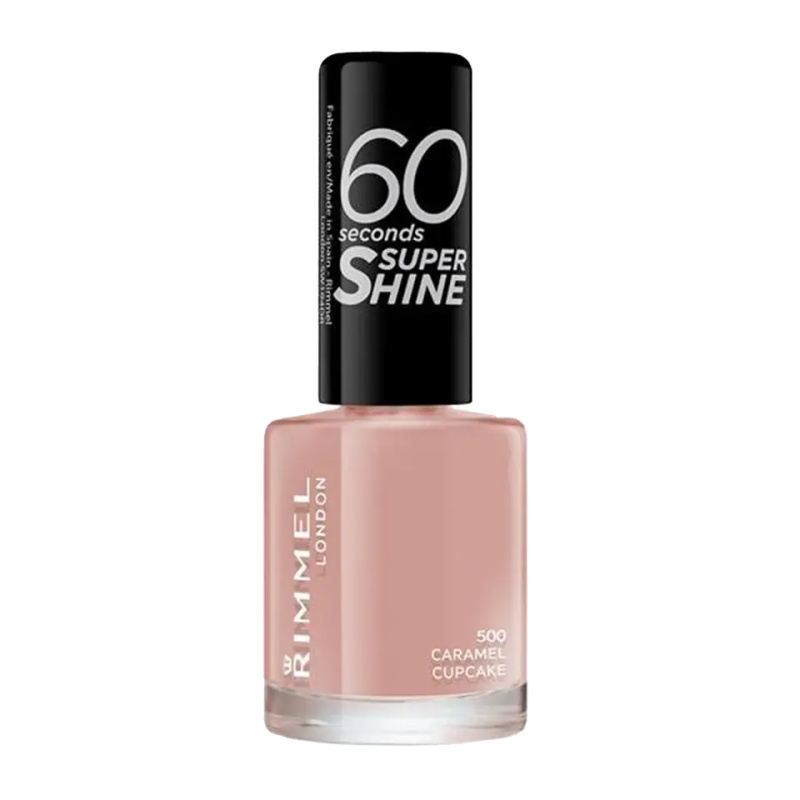 Rimmel 60 Seconds Super Shine lak na nehty odstín 500 Caramel Cupcake 8 ml