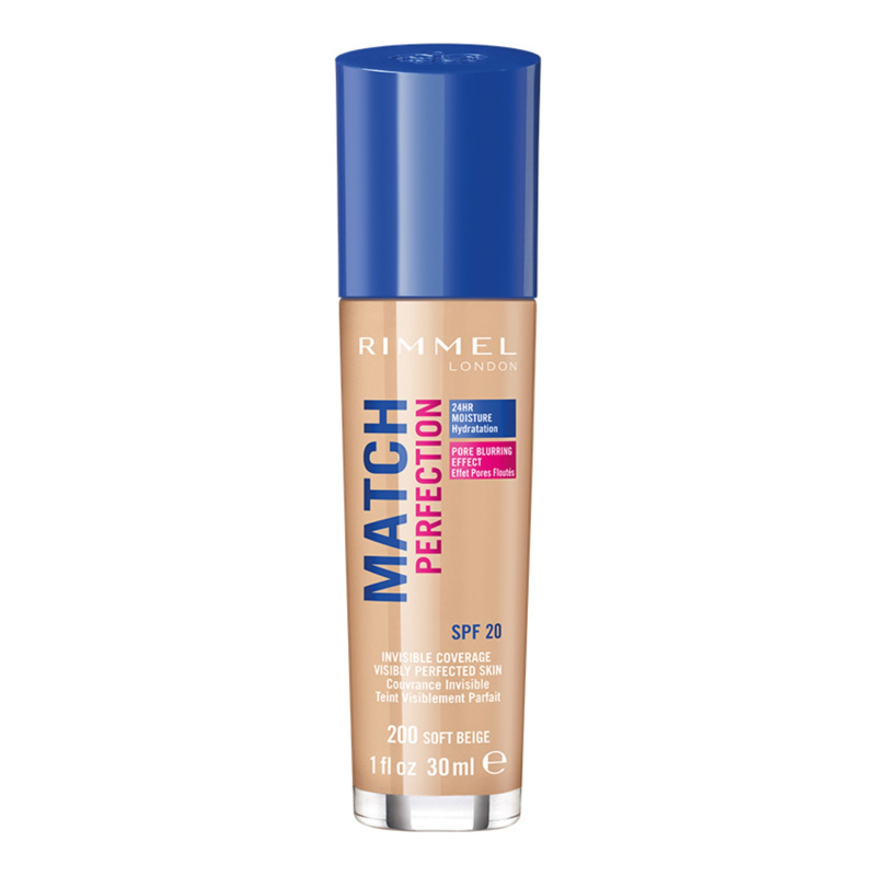 Rimmel Match Perfection tekutý make-up SPF 20 odstín 200 Soft Beige 30 ml