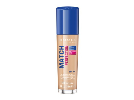 Rimmel Match Perfection tekutý make-up SPF 20 odstín 200 Soft Beige 30 ml