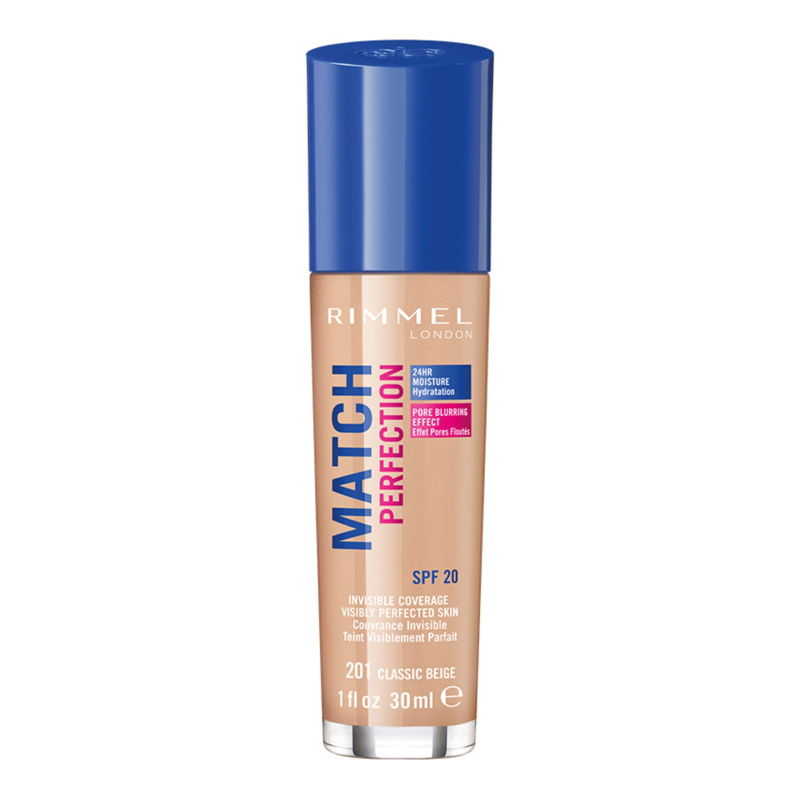 Rimmel Match Perfection tekutý make-up SPF 20 odstín 201 Classic Beige 30 ml
