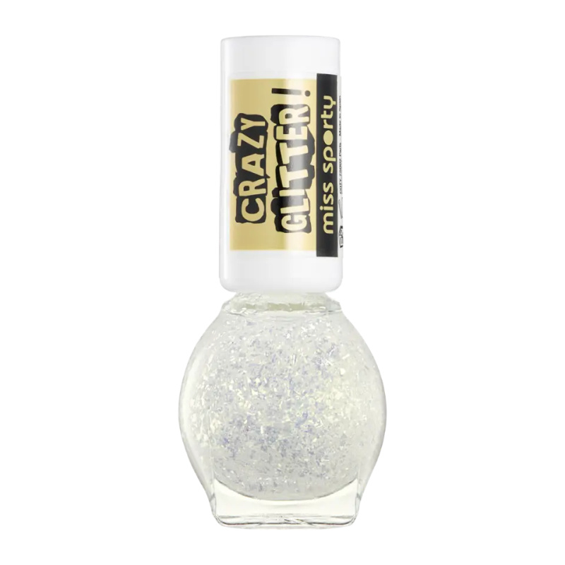 Miss Sporty lak na nehty Crazy Glitter  010