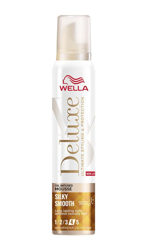 Wella Deluxe Silky Smooth pěnové tužidlo s vyživujícím účinkem 200 ml