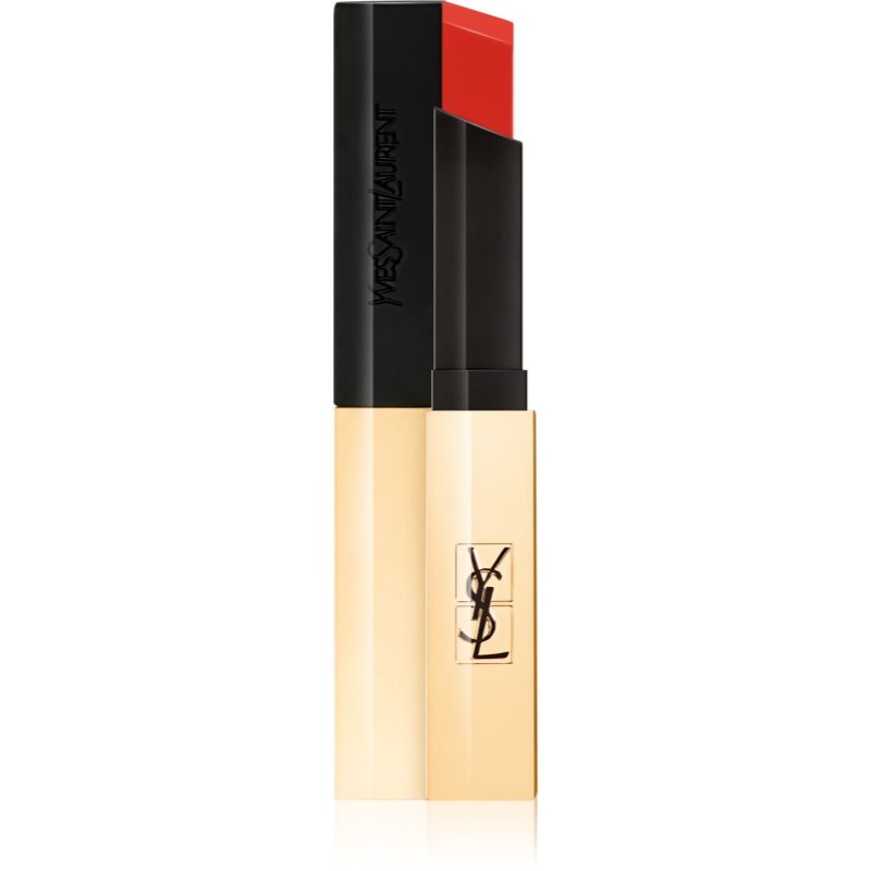 Yves Saint Laurent Rouge Pur Couture The Slim tenká matující rtěnka s koženým efektem odstín 10 Corail Antinomique 2.2 g
