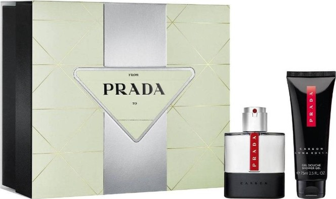 Prada Luna Rossa Carbon - EDT 50 ml + sprchový gel 75 ml