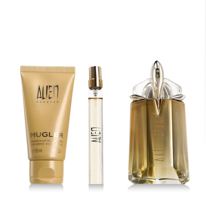 Mugler Alien Goddess EDP plnitelný 60 ml + EDP MINI plnitelný 10 ml + BL 50 ml W (Grey Letters Cover)
