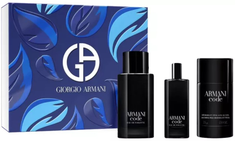 Giorgio Armani Code For Men (2023) - EDT 75 ml (plnitelná) + EDT 15 ml + tuhý deodorant 75 g