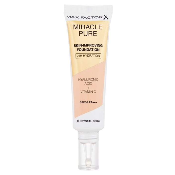 Max Factor Miracle Pure Skin dlouhotrvající make-up SPF 30 odstín 33 Crystal Beige 30 ml