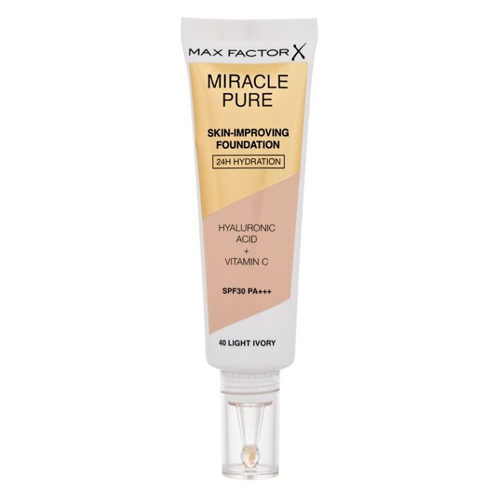 Max Factor Miracle Pure Skin dlouhotrvající make-up SPF 30 odstín 40 Light Ivory 30 ml