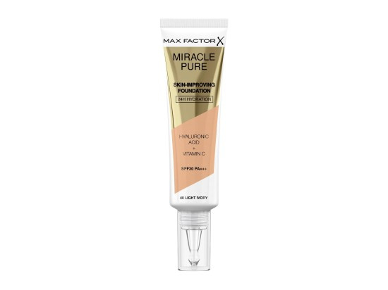 Max Factor Miracle Pure Skin dlouhotrvající make-up SPF 30 odstín 40 Light Ivory 30 ml