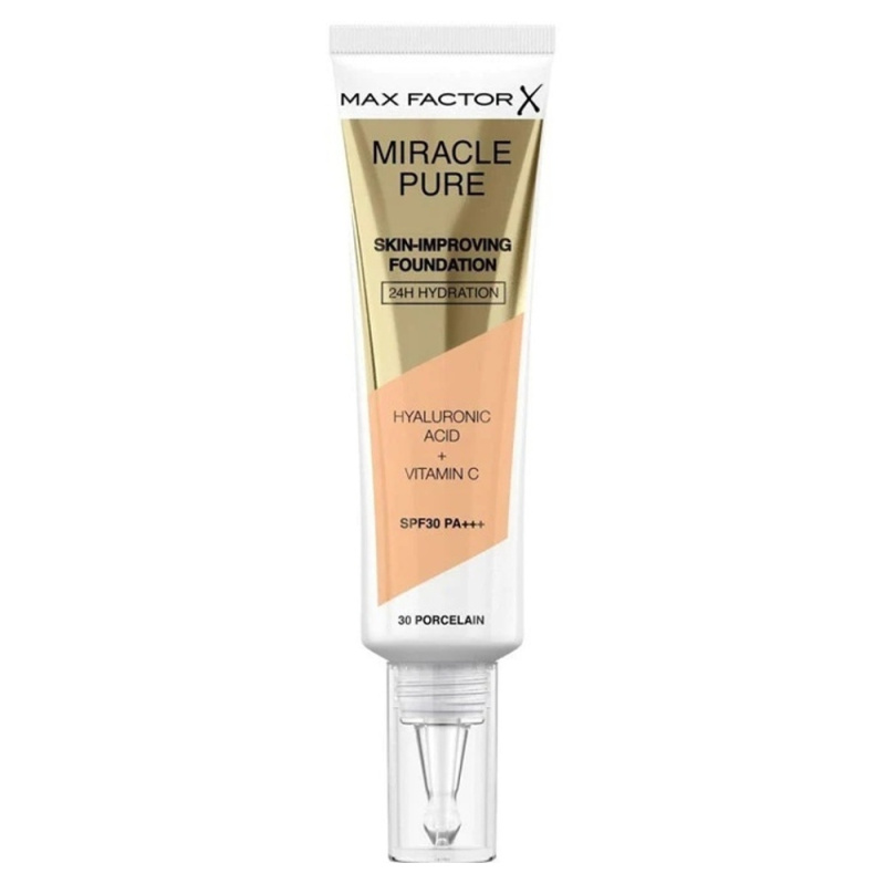 Max Factor Miracle Pure Skin dlouhotrvající make-up SPF 30 odstín 32 Light Beige 30 ml