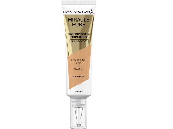 Max Factor Miracle Pure Skin dlouhotrvající make-up SPF 30 odstín 55 Beige 30 ml