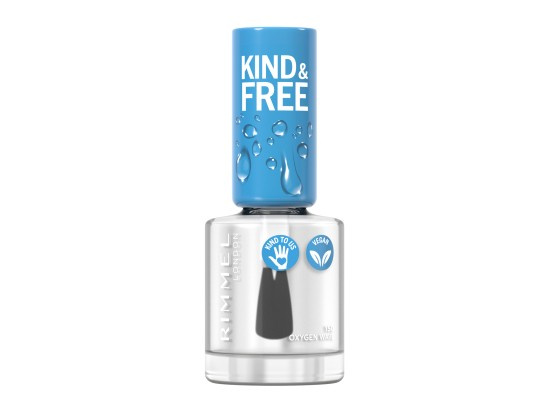 Rimmel Kind & Free vrchní lak na nehty odstín 150 Oxygen Wave 8 ml