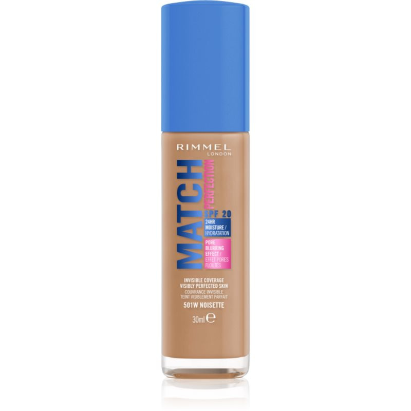 Rimmel Match Perfection tekutý make-up SPF 20 odstín 501W Noisette 30 ml