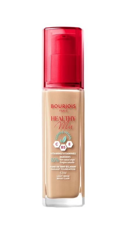 Bourjois Healthy Mix rozjasňující hydratační make-up 24h odstín 53W Light Beige 30 ml