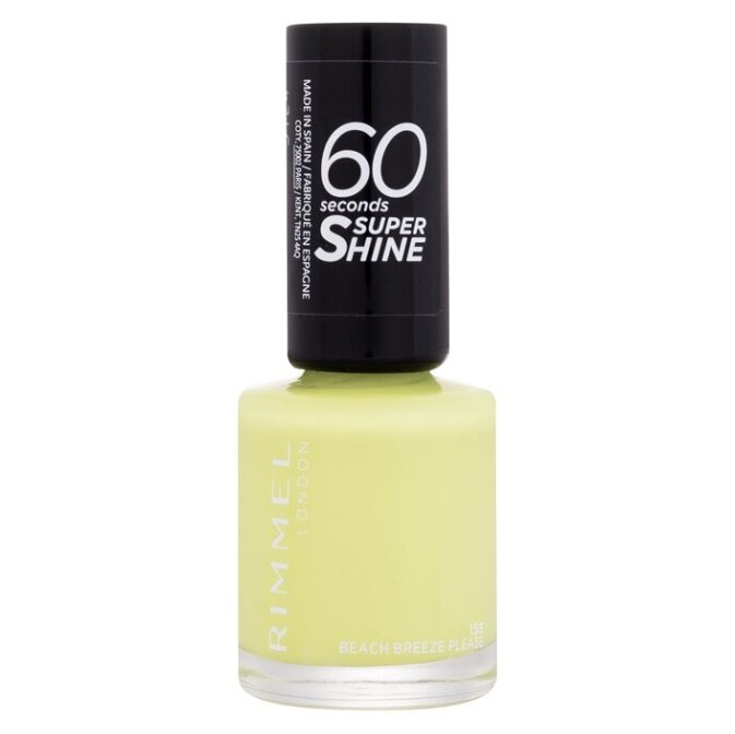Rimmel 60 Seconds Super Shine lak na nehty odstín 155 Beach Breeze Please 8 ml