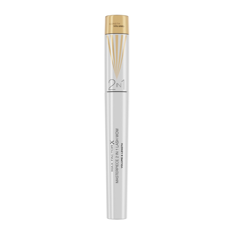Max Factor Masterpiece Lash Wow řasenka pro prodloužení, natočení a objem s kartáčkem 2 v 1 odstín Black 7 ml