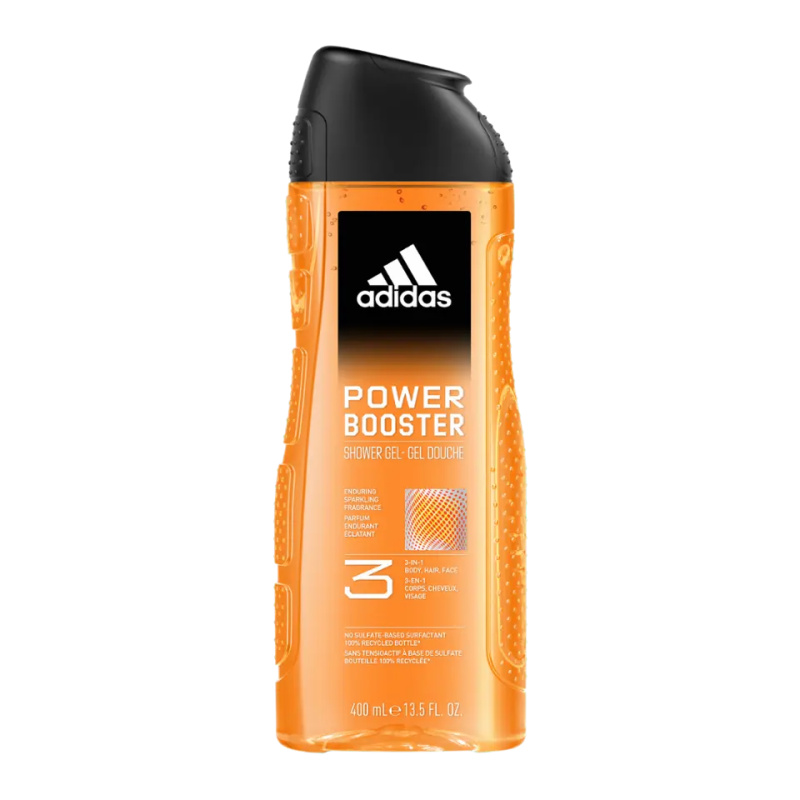 Adidas Power Booster energizující sprchový gel 3 v 1 400 ml