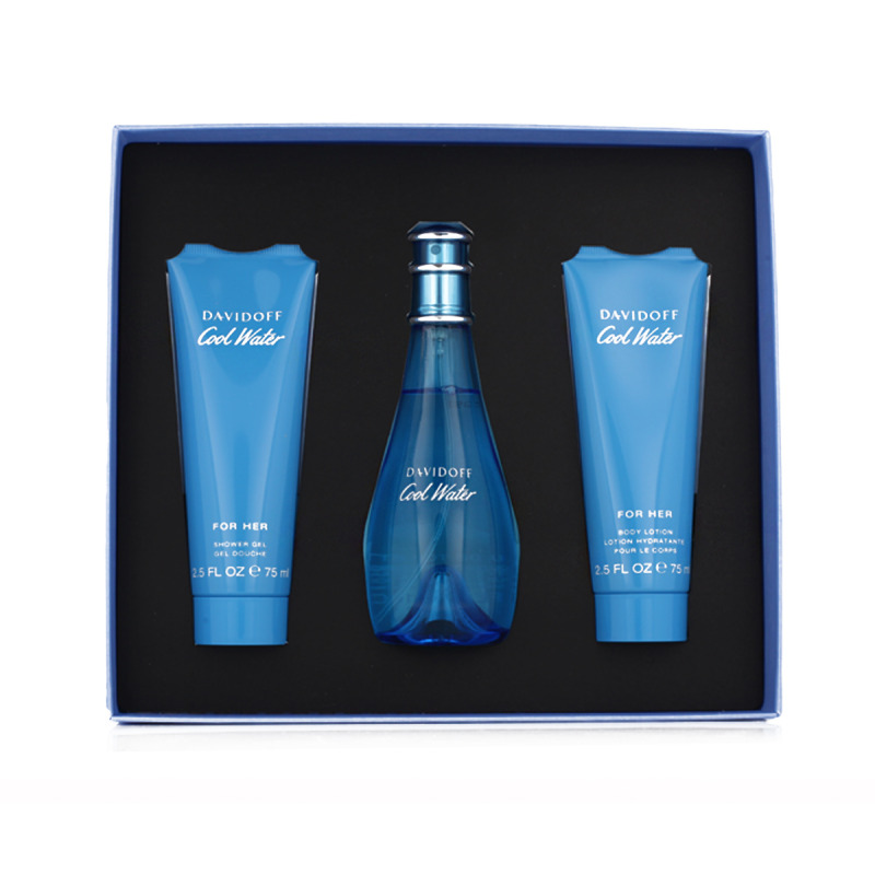 Davidoff Cool Water for Women EDT 100 ml + SG 75 ml + BL 75 ml W (Cool Water)