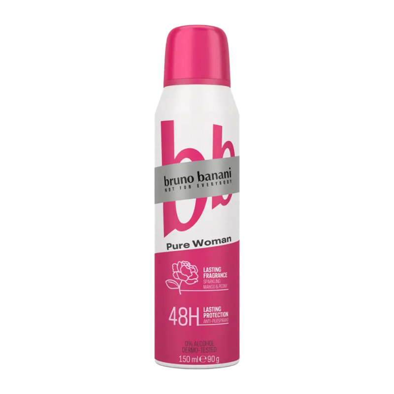 Bruno Banani Pure Woman Sparkling Mango & Peony antiperspirant 48h pro ženy 150 ml