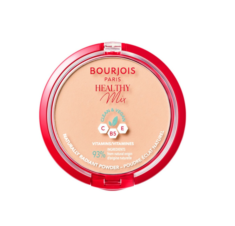 Bourjois Healthy Mix matující pudr pro zářivý vzhled pleti odstín 02 Vanilla 10 g