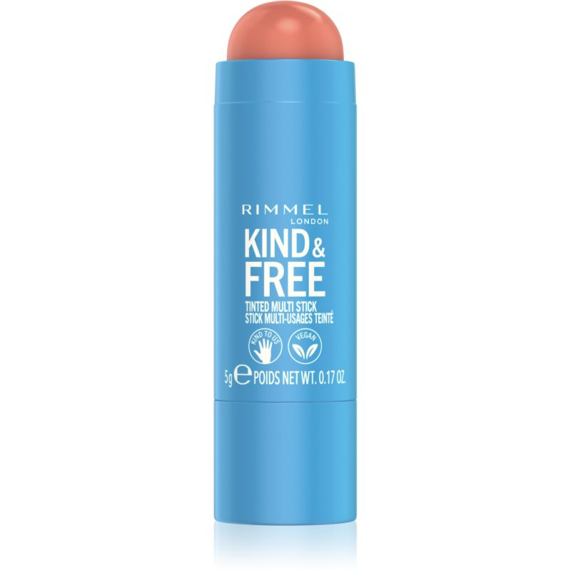 Rimmel Kind & Free multifunkční líčidlo pro oči, rty a tvář odstín 002 Peachy Cheeks 5 g