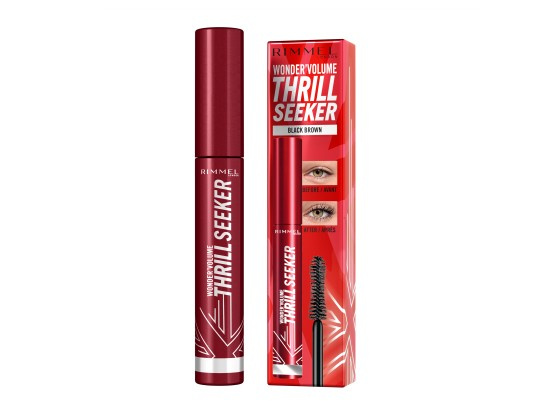 Rimmel WonderVolume Thrill Seeker řasenka pro objem a natočení řas odstín Black Brown 8 ml