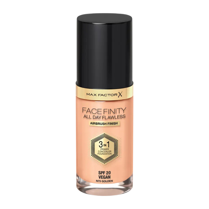 Max Factor Facefinity All Day Flawless dlouhotrvající make-up SPF 20 odstín 75 Golden / N75 Golden 30 ml