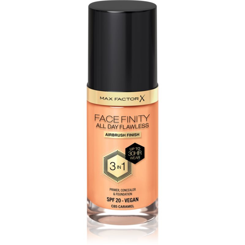 Max Factor Facefinity All Day Flawless dlouhotrvající make-up SPF 20 odstín 85 Caramel 30 ml