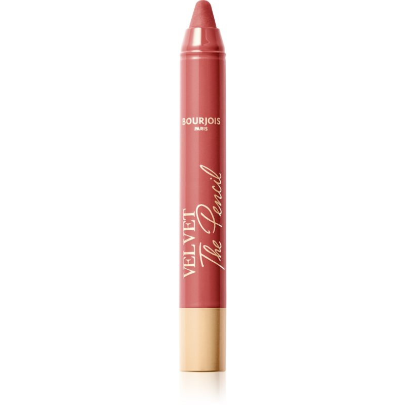 Bourjois Velvet the Pencil rtěnka v tužce s matným efektem odstín 04 Less is Brown 1,8 g