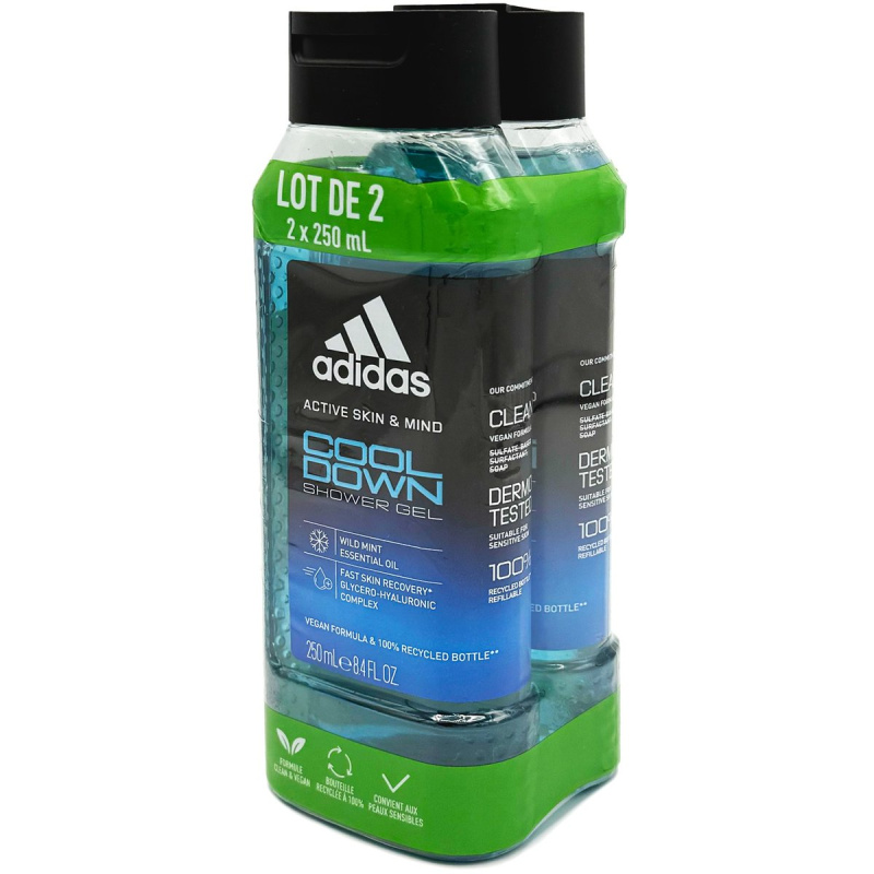 Adidas Cool Down Duo set sprchových gelů 2×250 ml