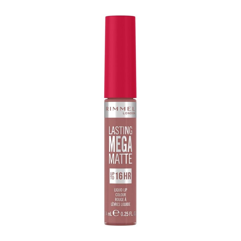 Rimmel Lasting Mega Matte lehká tekutá matná rtěnka 16h odstín Strapless 7,4 ml