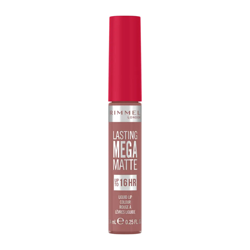 Rimmel Lasting Mega Matte lehká tekutá matná rtěnka 16h odstín Strapless 7,4 ml