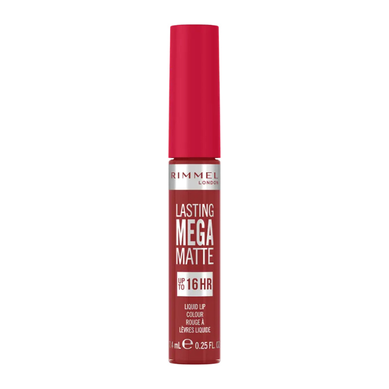 Rimmel Lasting Mega Matte lehká tekutá matná rtěnka 16h odstín Fire Starter 7,4 ml