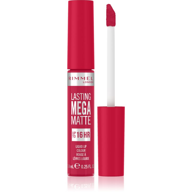 Rimmel Lasting Mega Matte lehká tekutá matná rtěnka 16h odstín Fuchsia Flush 7,4 ml
