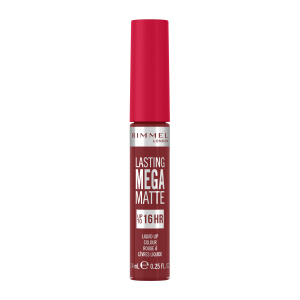 Rimmel Lasting Mega Matte lehká tekutá matná rtěnka 16h odstín Ruby Passion 7,4 ml