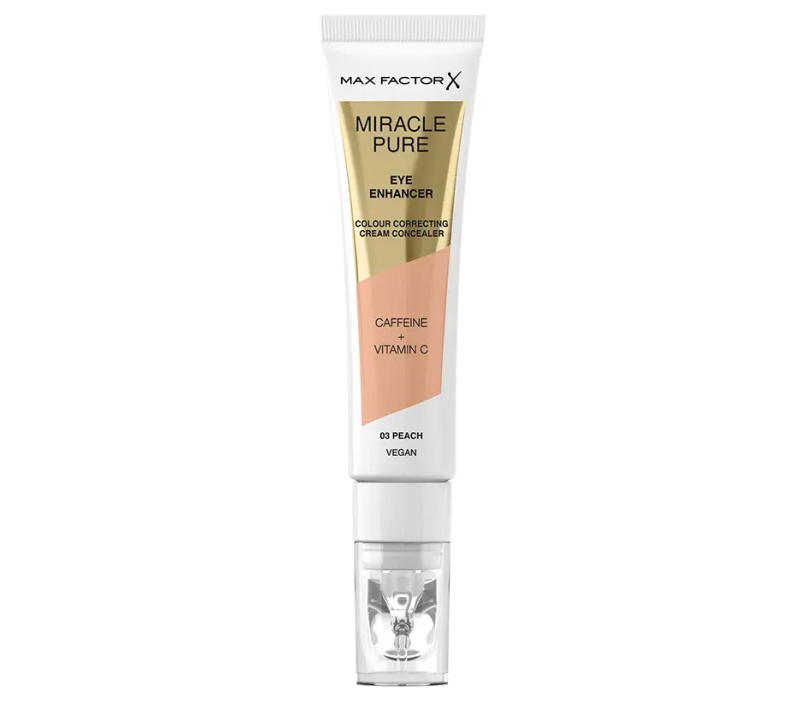 Max Factor Miracle Pure krémový korektor proti otokům a tmavým kruhům odstín 03 Peach 10 ml