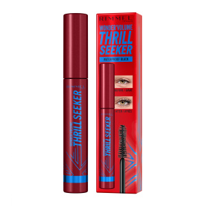 Rimmel WonderVolume Thrill Seeker voděodolná řasenka pro objem a natočení řas odstín Black 8 ml