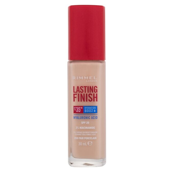 Rimmel Lasting Finish 35H Hydration Boost hydratační make-up SPF 20 odstín 050 Fair Porcelain 30 ml