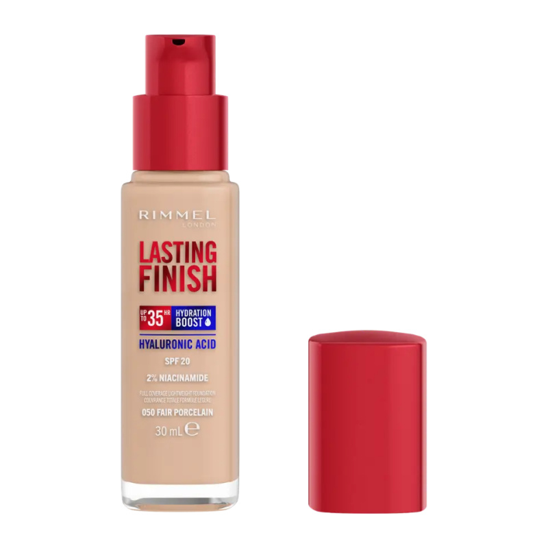 Rimmel Lasting Finish 35H Hydration Boost hydratační make-up SPF 20 odstín 050 Fair Porcelain 30 ml