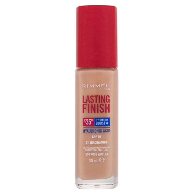 Rimmel Lasting Finish 35H Hydration Boost hydratační make-up SPF 20 odstín 150 Rose Vanilla 30 ml