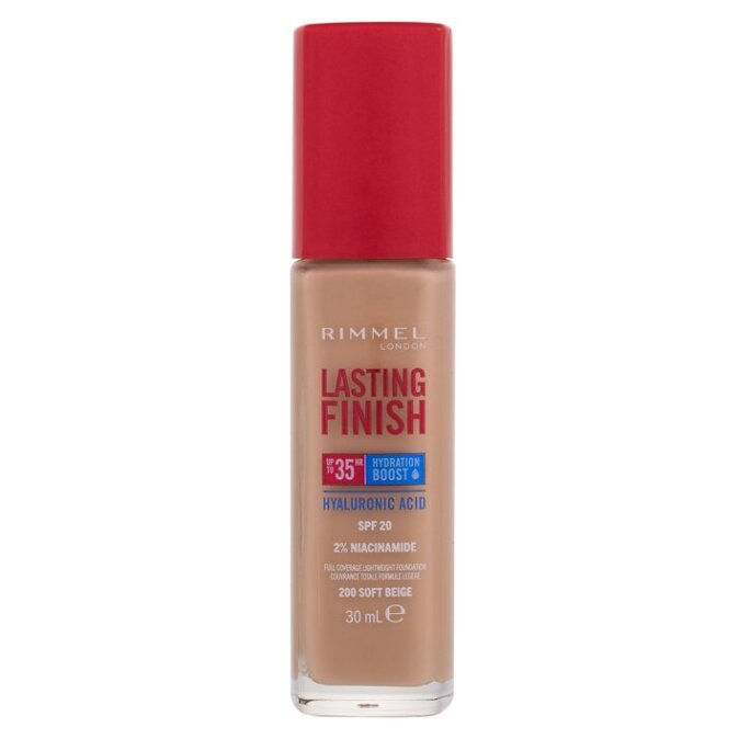 Rimmel Lasting Finish 35H Hydration Boost hydratační make-up SPF 20 odstín 200 Soft Beige 30 ml