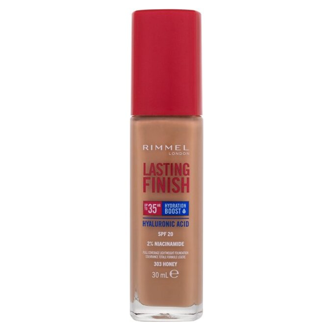 Rimmel Lasting Finish 35H Hydration Boost hydratační make-up SPF 20 odstín 303 Honey 30 ml