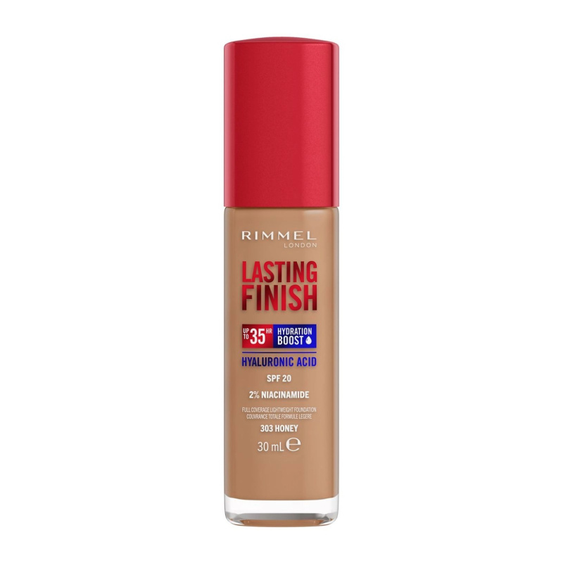 Rimmel Lasting Finish 35H Hydration Boost hydratační make-up SPF 20 odstín 303 Honey 30 ml