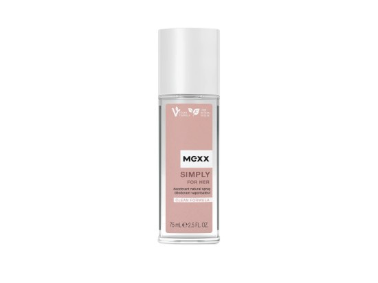 Mexx Simply For Her New deodorant s rozprašovačem pro ženy 75 ml