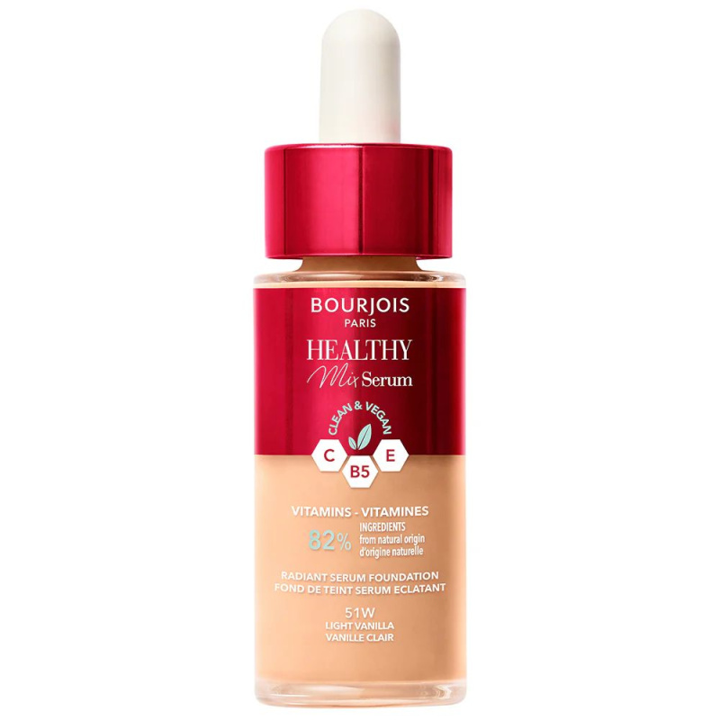 Bourjois Healthy Mix lehký make-up pro přirozený vzhled odstín 51W Light Vanilla 30 ml