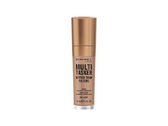 Rimmel Multi-Tasker Better Than Filters rozjasňující podkladová báze pro sjednocení barevného tónu pleti odstín 003 Light 30 ml