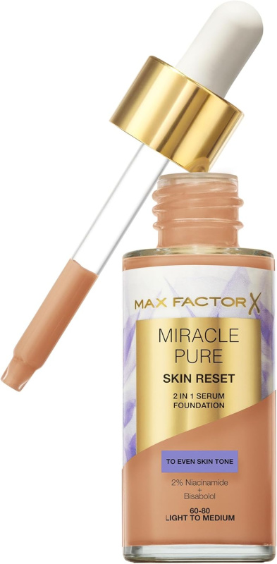 Max Factor Miracle Pure pečující make-up odstín 60-80 Light To Medium 30 ml